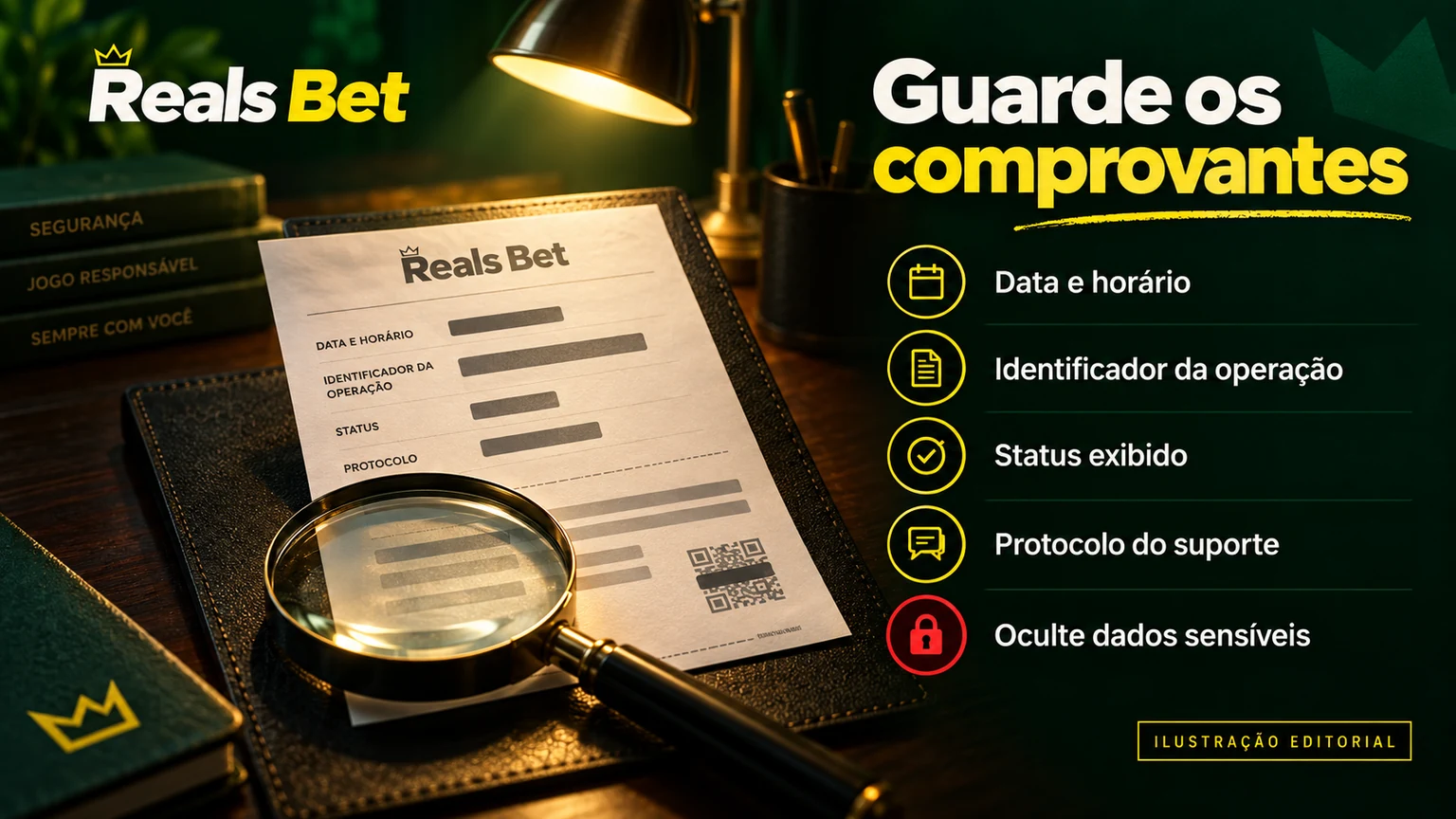 Registro seguro de uma operação de pagamento